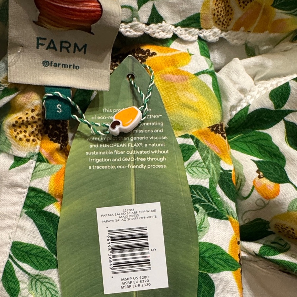 FARM Rio Sunflower Midi Dress - Green and Yellow - Picture 2 of 4